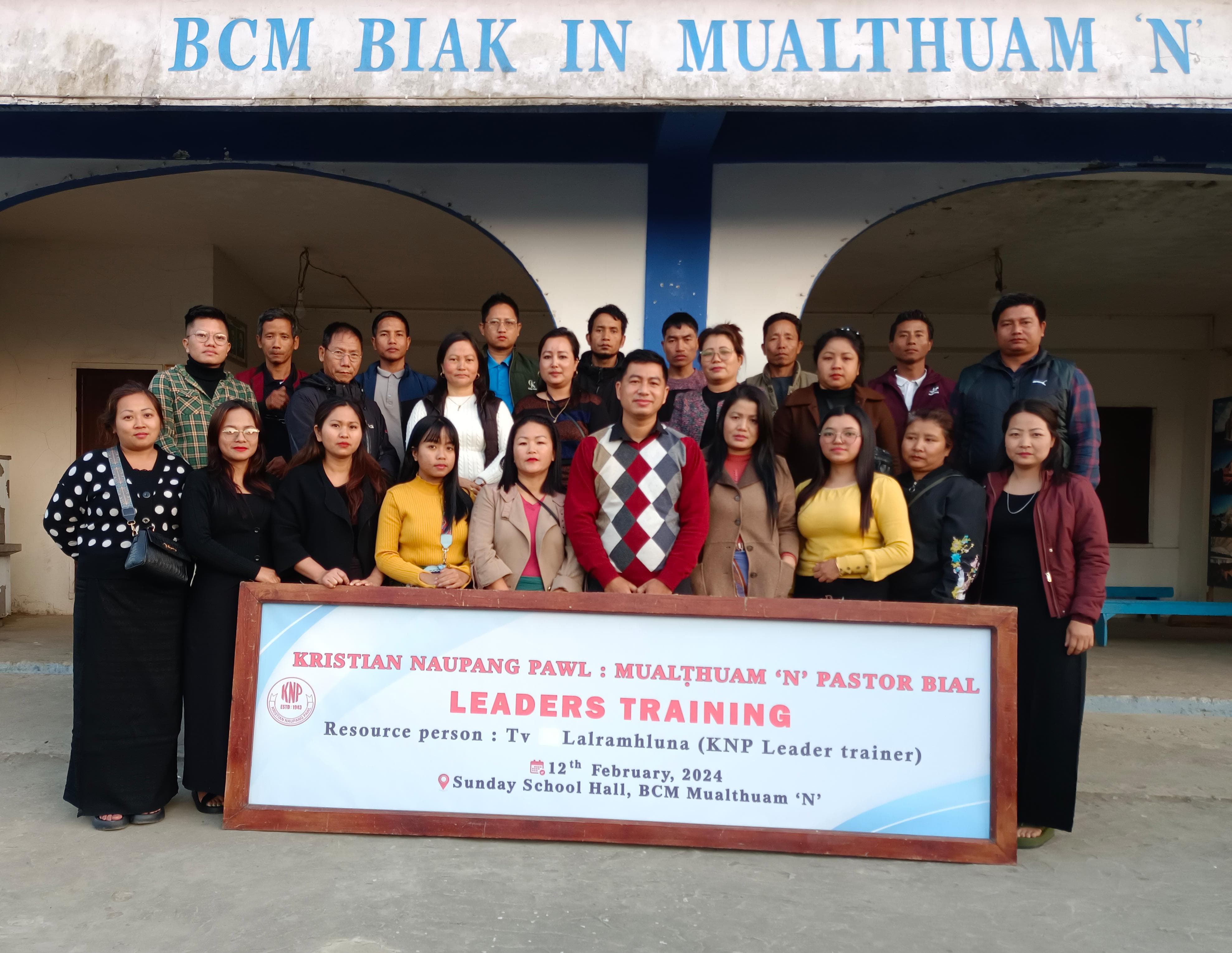 Mualthuam North Pastor Bial ah KNP Leaders Training neih a ni