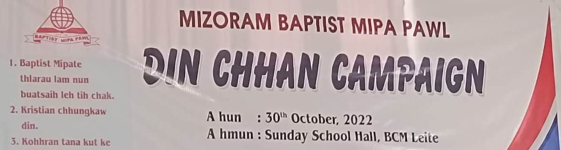Mizoram BMP hruaitute BMP Dinchhan Campaign neiin an feh chhuak