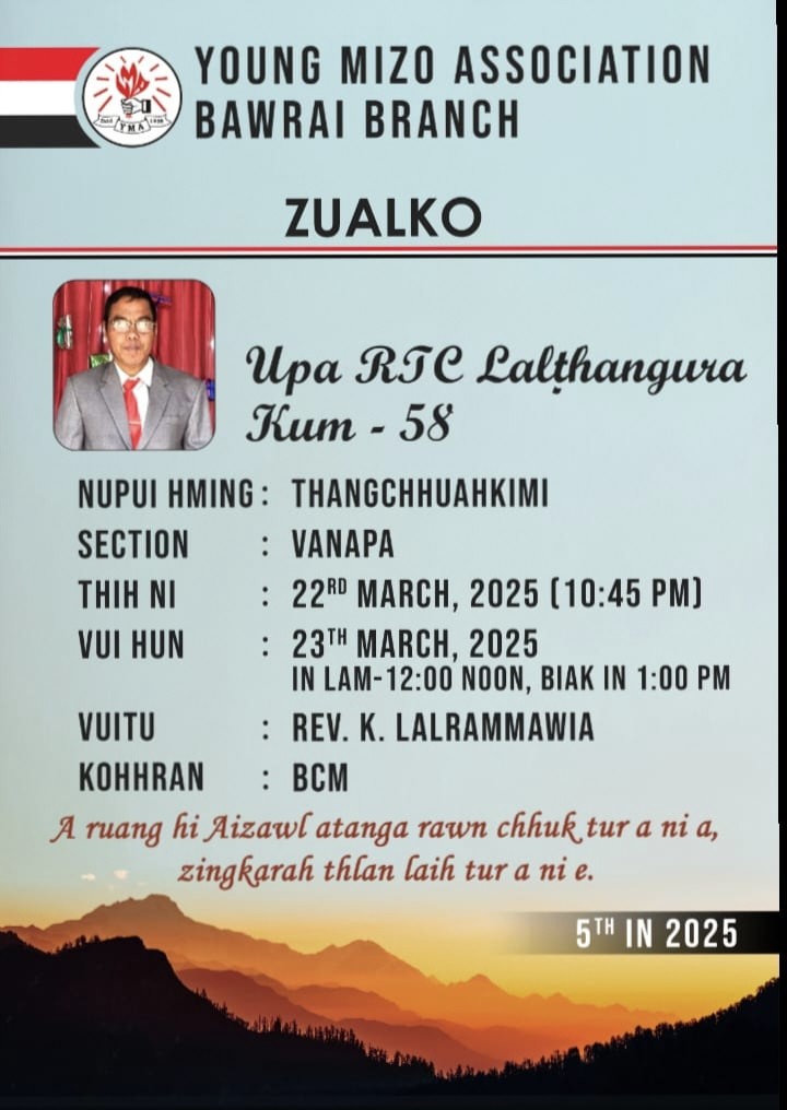 BES Zawlnuam, Zirtirtu Upa RTC Lalthangura’n ropuina ramah min kalsan ta.